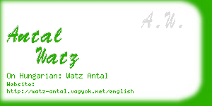 antal watz business card